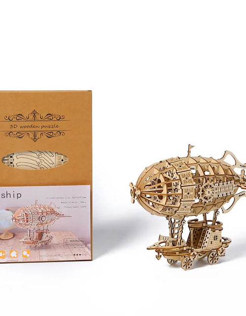 Load image into Gallery viewer, Creative Airship Model Jigsaw Puzzles Models Kit Child Model Car DIY 3D Puzzle Toys for Adults Handmade Toys Wooden Model
