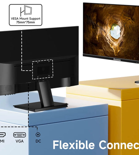 24Inch 100Hz Gaming Monitor, FHD 1080P PC Gaming Monitor for Laptop, HDR Computer Monitor, IPS 1920*1080P LCD Monitor with Speaker, Low Blue Light, Freesync, VESA Compatible