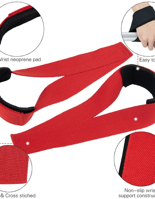 Load image into Gallery viewer, MKAS 1 Pair Gym Lifting Straps Fitness Gloves Anti-Slip Hand Wraps Wrist Straps Support for Weight Lifting Powerlifting Training
