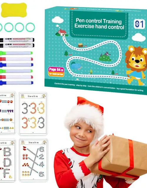 Load image into Gallery viewer, Children Drawing Reusable Practice Workbook Scribble Smart Workbook Control Training Book Education Stationery for Toddler Kids
