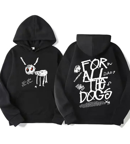 Rapper Drake New Album for All the Dogs Graphic Hoodies Men Women Fashion Hip Hop Pullovers Sweatshirt Vintage Streetwear Hoodie