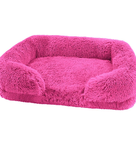 W Dog Bed Square Dog Beds Long Plush Dog Mat Beds for Small Medium Large Dogs Supplies Pet Dog Calming Bed Washable Kennel