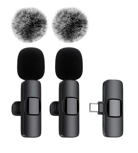NEW Wireless Lavalier Microphone Audio Video Recording Mini Mic for Iphone Android Laptop Live Gaming Mobile Phone Microphone